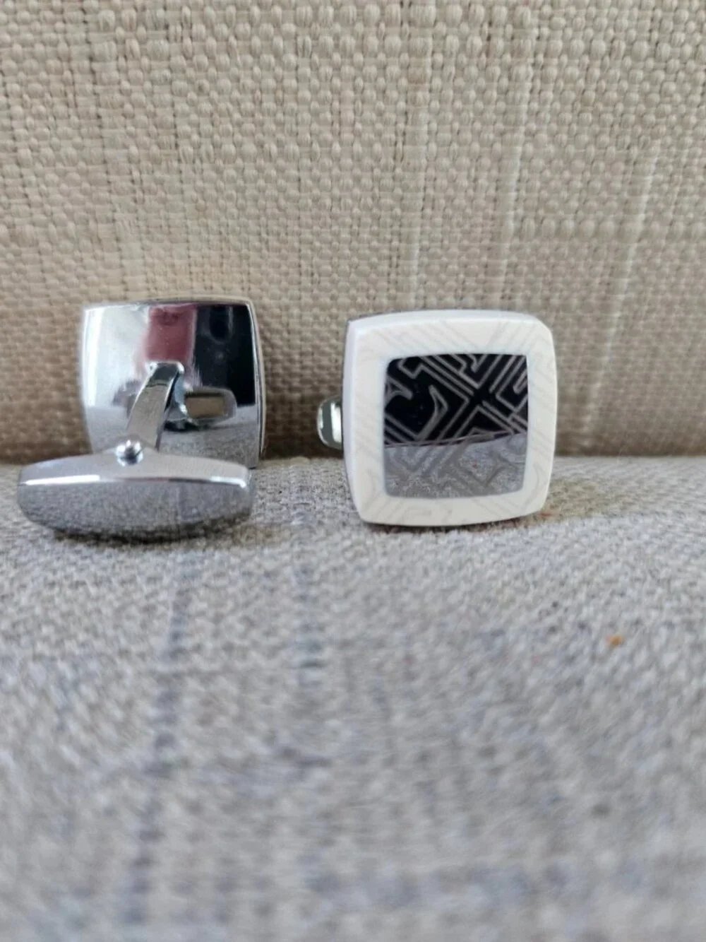 Father Day Gifts Cufflinks White/Silver Tone Fashion Stud Cuff Links Men Jewelry